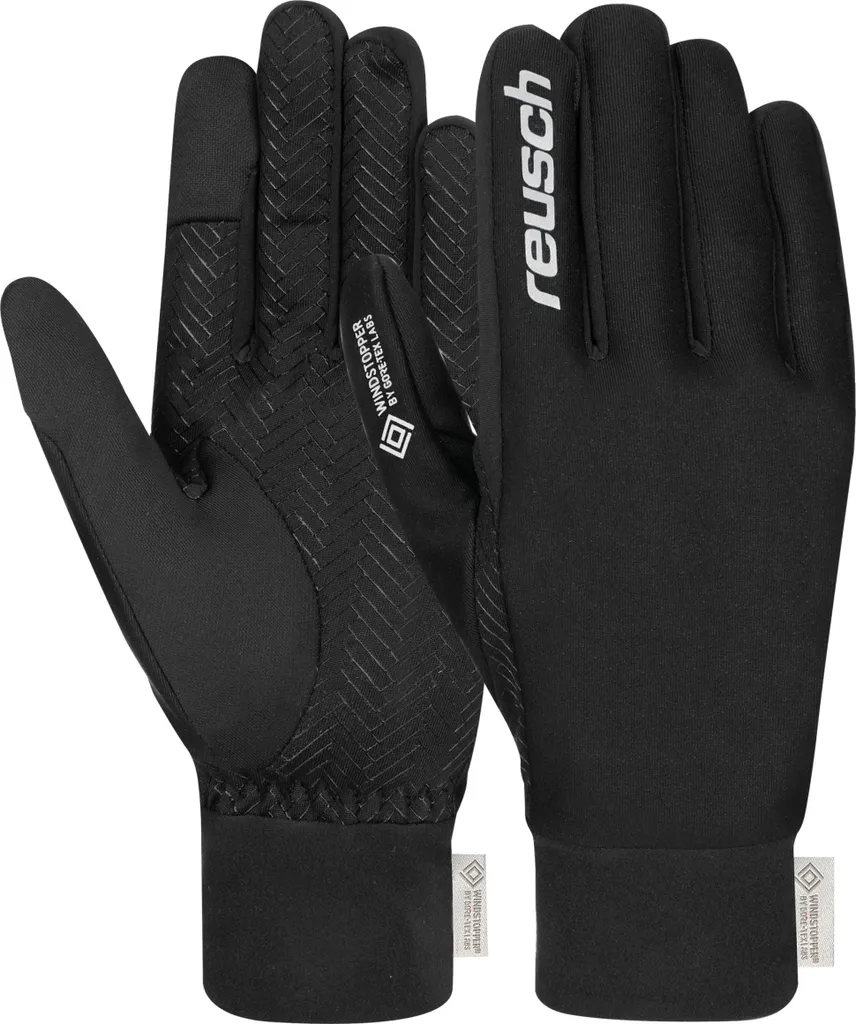 Gants de sport coupe-vent Reusch Karayel respirants et tactiles noirs