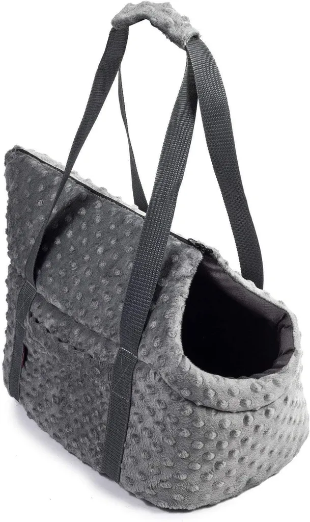 Borsa Trasportino Cani e Gatti Minky Grey S | Comfort Premium Soft