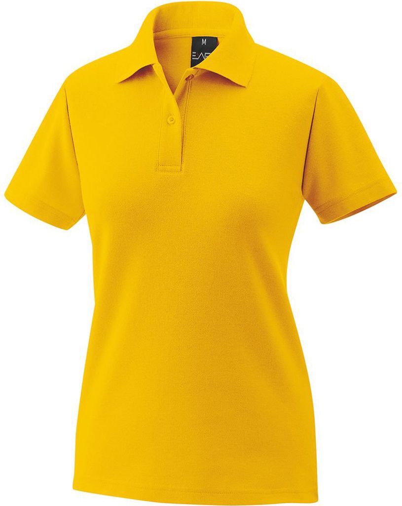 Damenpoloshirt Fb. gelb Gr. L : 65% Baumwolle 35% Polyester 220 g/m² : gelb : L