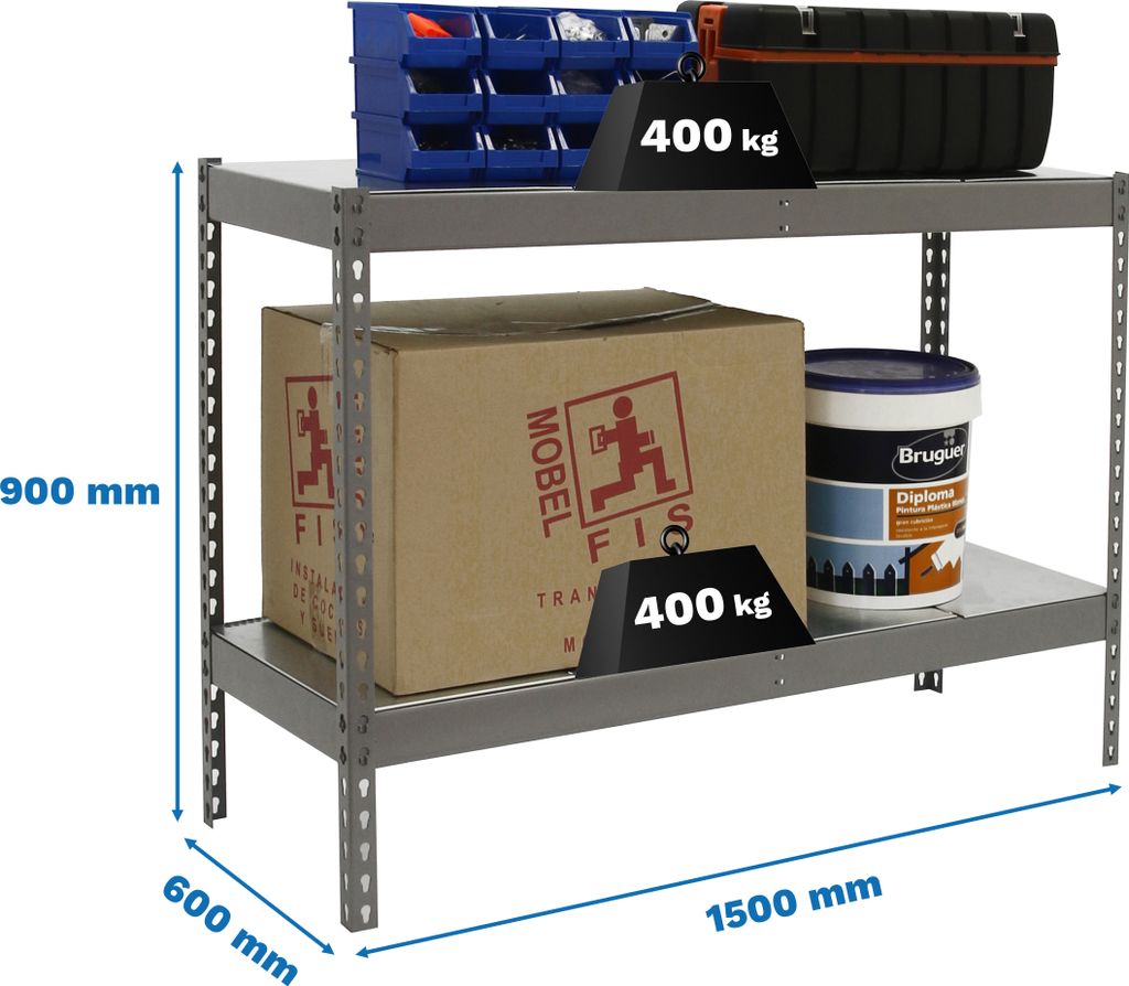 Metallarmband ECOFORTE 1506-2 METALL 900 GRAU/VERZINKT