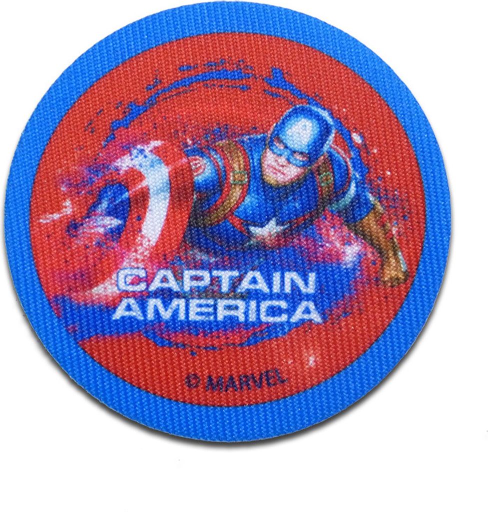 Marvel Avengers Captain America Comic - Aufnäher, Bügelbild, Aufbügler, Applikationen, Patches, Flicken, Zum Aufbügeln, Größe: Ø 6,2 cm