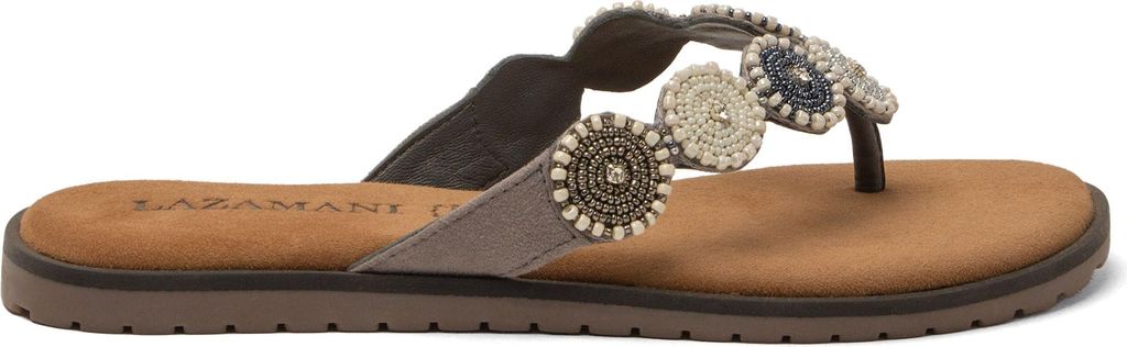 Lazamani Damen Pantolette Mey grau