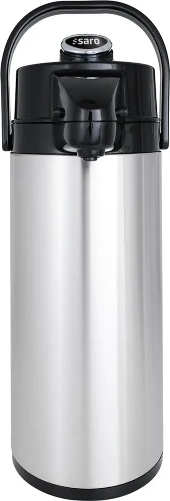 Caraffa con pompa isolata in acciaio inox, capacità: 2,2 litri