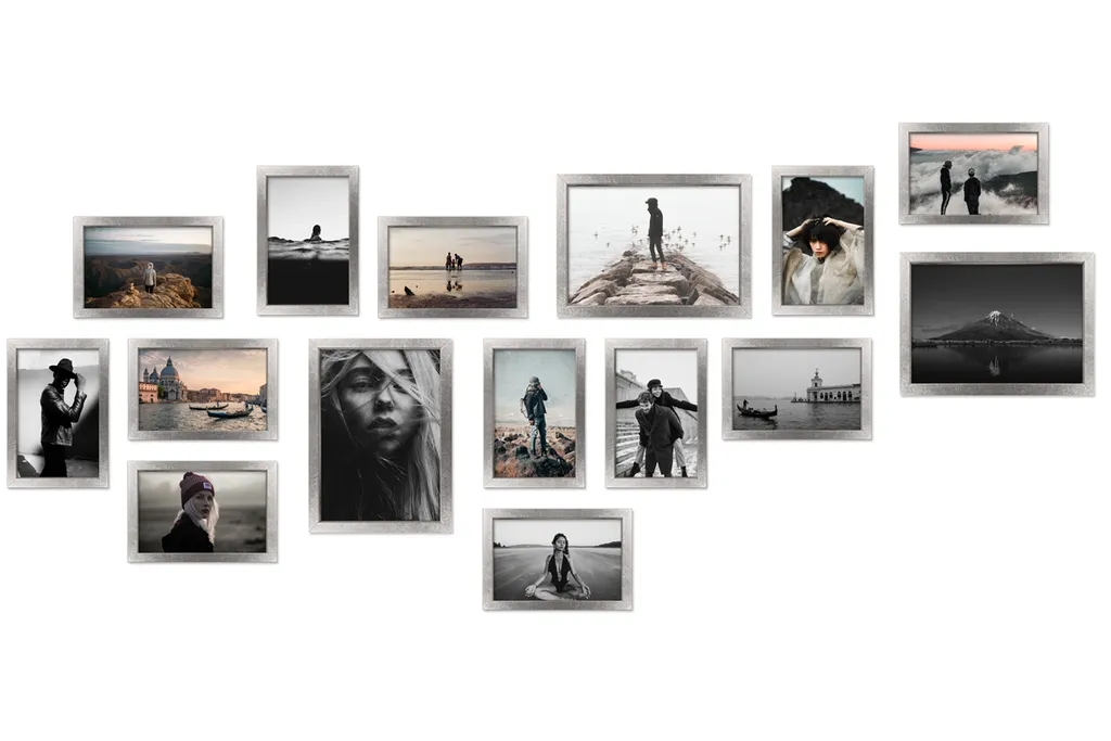 Cornice Foto Multipla Budapest Argento: Crea il tuo Collage di Ricordi