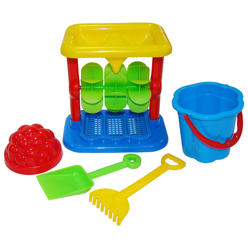 Sand Spielzeug für Sandkasten & Strand Eimergarnitur Eimer Formen Wasser Mühle 