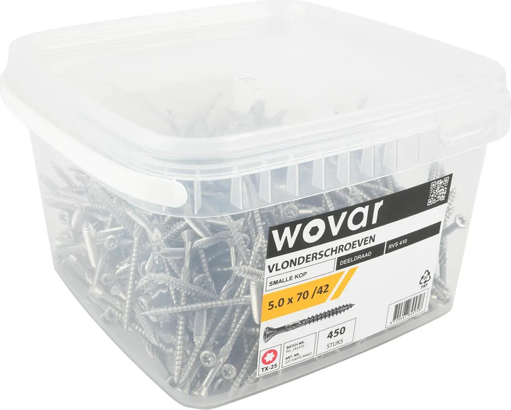 Vis de terrasse inox 410 Torx 25 avec filetage partiel 5x70 mm - 450p
