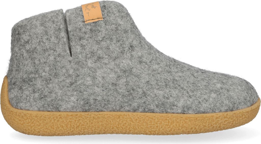 Tofvel Rabara Maha Wollfilz-Hausschuhe Marbled Light Grey Größe 45