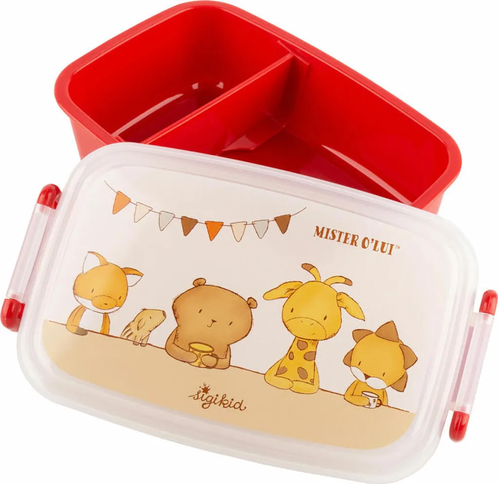 sigikid Mister O Lui Mini Brotzeitbox, Brotdose, Lunchbox, Kinder, Kunststoff, 9 x 17.5 cm, 52926