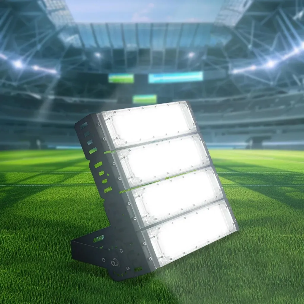 Projecteur LED 200W pour stade et terrain de sport - Éclairage extérieur