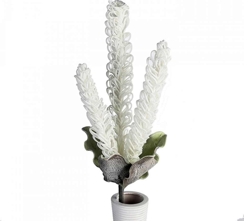 Kunstblume Foam Flower COLUMN 95cm weiß Kunstschaum Casablanca WA