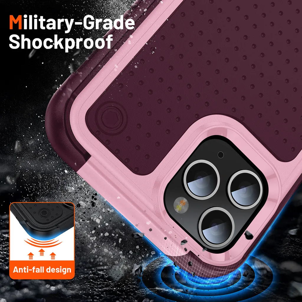 Cover Ibrida iPhone 11 Pro Max Rosa Rosso - Design Sicuro - 7