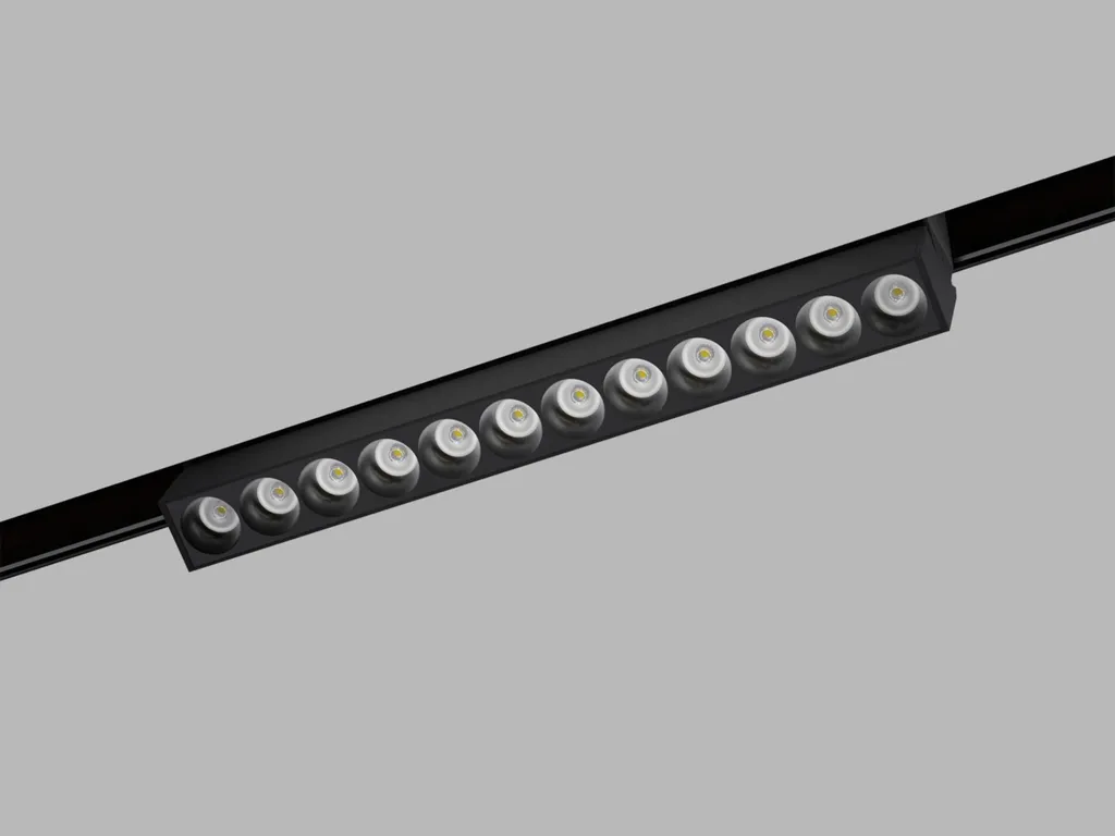 Projecteur LED orientable pour rail magnétique 12W 4000K Noir DALI DIM