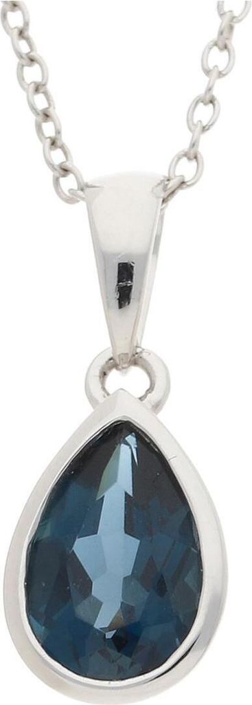 Kettenanhänger Weißgold 585 Blautopas London Blue JL10-02-2396 JuwelmaLux