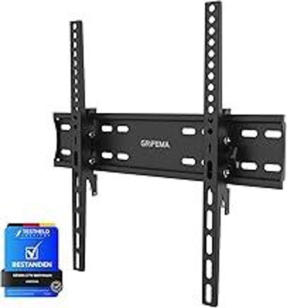 GRIFEMA GB1004-2 TV Wandhalterung Fernseher für 26-65 Zoll, Fernseher Halterung Neigbar Universal, bis zu 50kg, Max. Vesa 400x400mm, TV Halterung