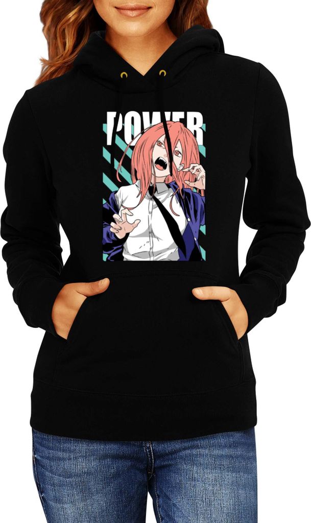 Damen Kapuzenpullover Manga Japan Anime Comics Animation Chainsaw Anime manga Man 14, Lady S / Schwarz