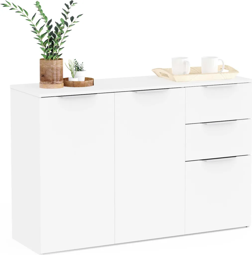 Buffet Rangement Blanc GHOST L119,5 cm Solution Gain de Place Maison