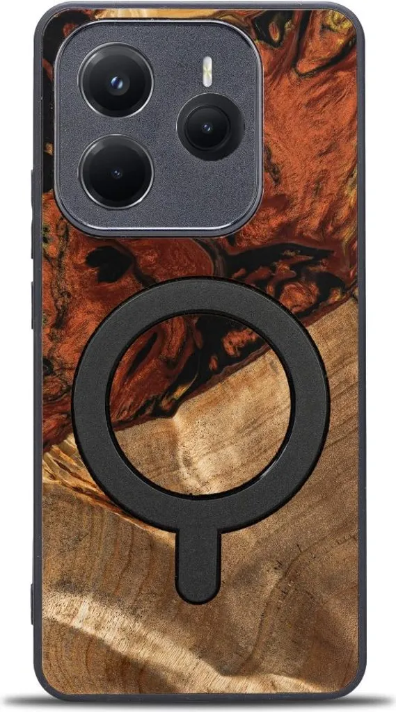 Coque Xiaomi Redmi Note 14 5G MagSafe pour Support Voiture - Bewood Bois