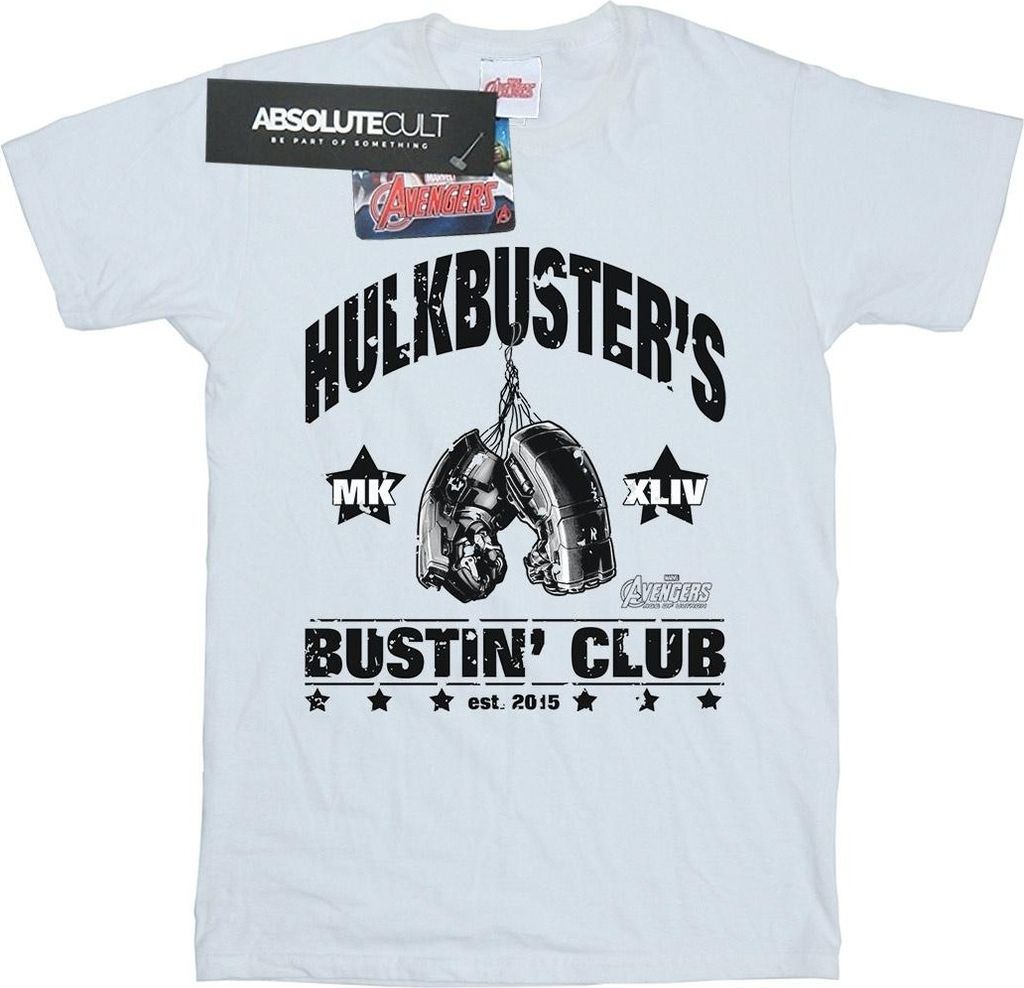 Marvel - "Hulkbuster's Bustin' Club" T-Shirt für Herren BI12205 (XXL) (Weiß)