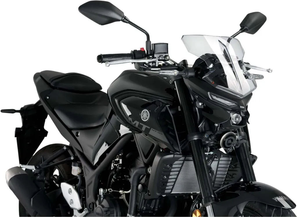 Saute-vent Yamaha MT-03 PUIG Naked Sport transparent trajet autoroute