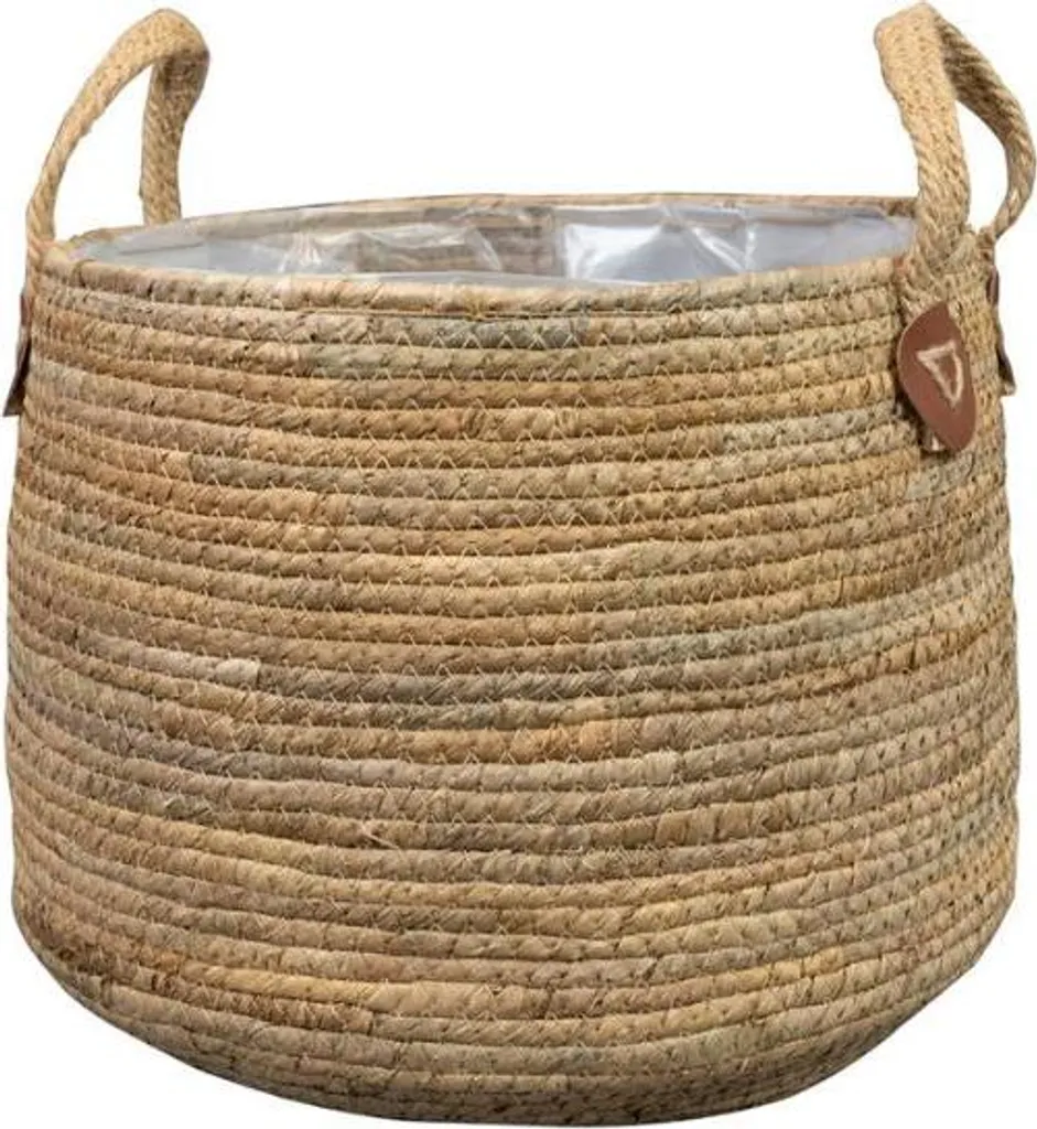 Cache-pot panier de rangement naturel Isla robuste intérieur extérieur