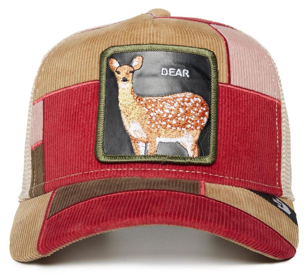 Goorin Bros. Letter Opener PATCHWORK Trucker Cap Red/Tan