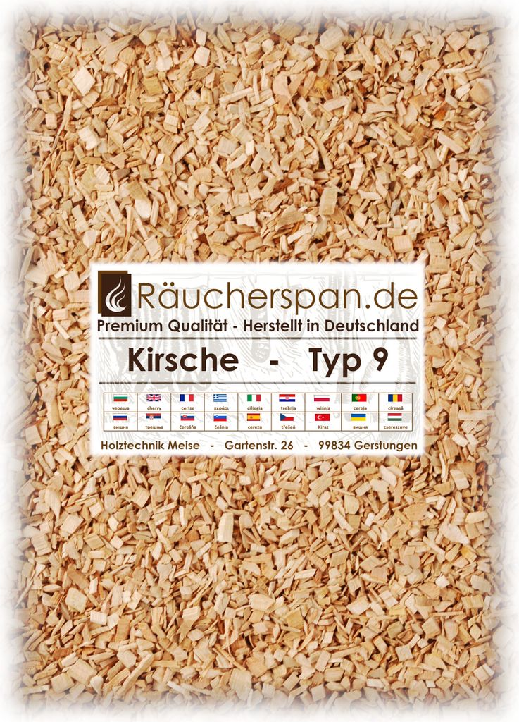 Räucherraspel von räucherspan.de - jetzt auch bei Kaufland - für Rauch-/Kaltrauchgenerator - Kirsche Typ 9, 2kg