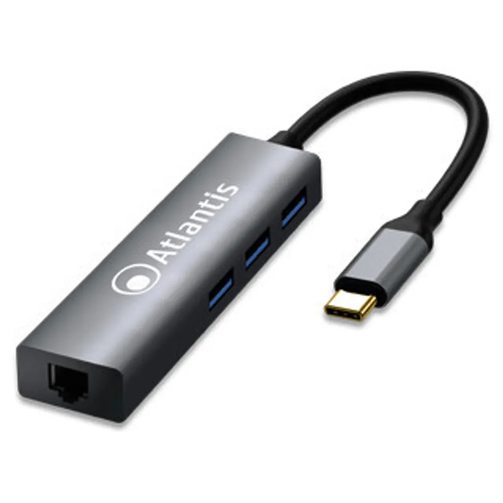 Réplicateur de ports USB-C Atlantis Land pour ordinateur portable Noir