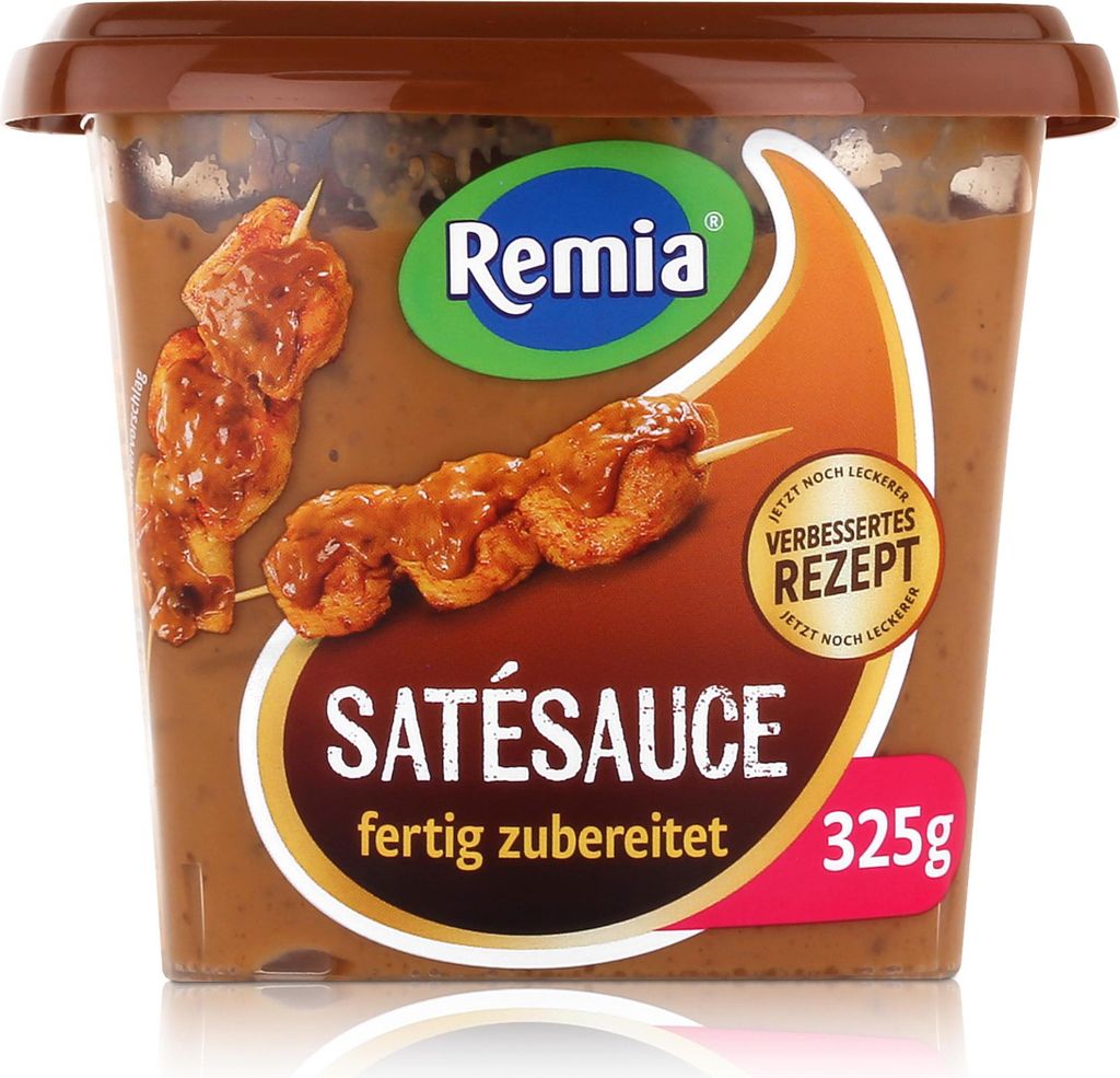 Remia Satésauce Erdnussauce 325g fertig zubereitet 100% Produktbild 