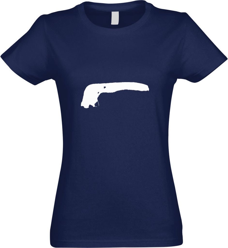 Kiwistar - T-Shirt tailliert - Damen - Navy - Langeoog - Deutschland - Insel - mit Motiv Bedruckt - Funshirt Design - Sport - Freizeit - Damen - XL
