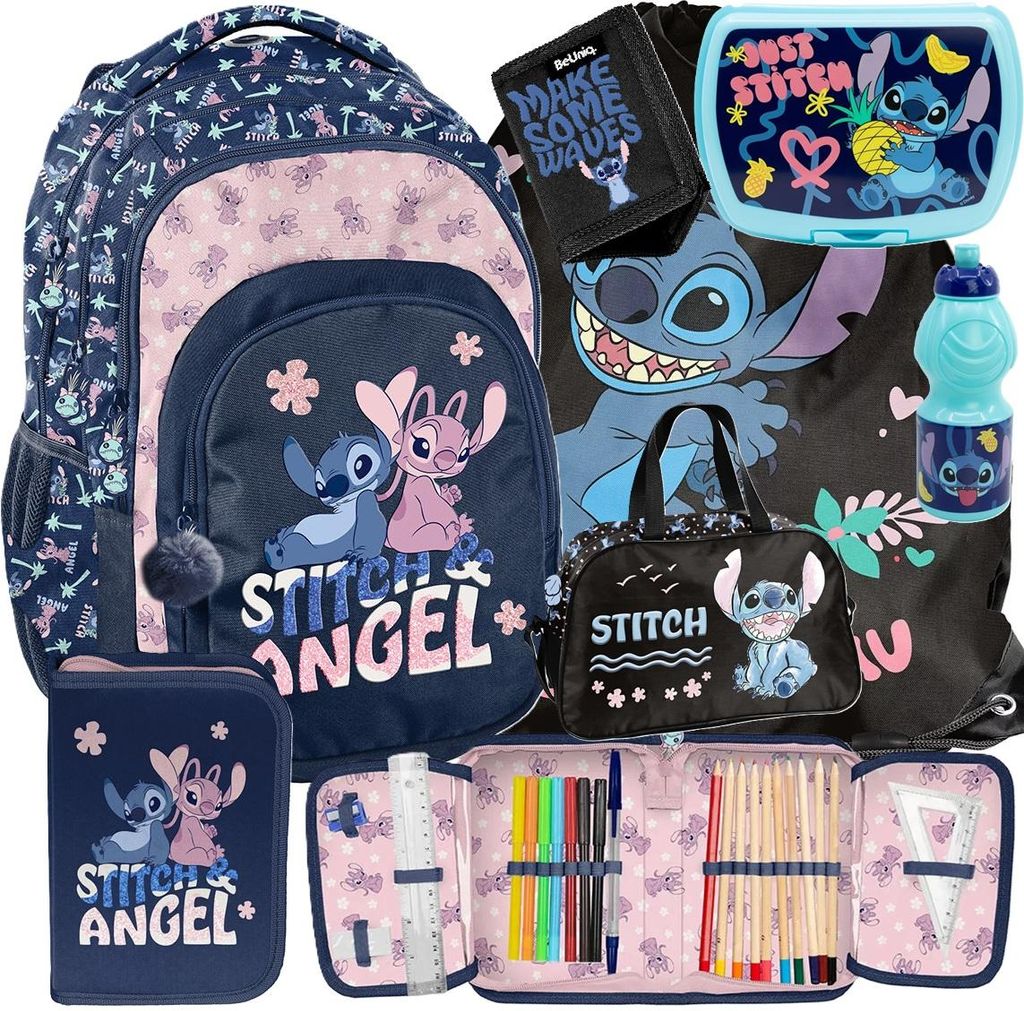 Set da scuola Lilo e Stitch da 7 pezzi: zaino, cartella, Immagine del prodotto 