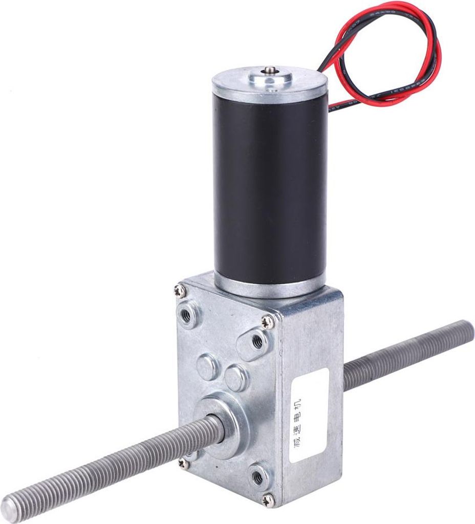 12V Doppelwellen-Metallgetriebe-Turbo-Schneckengetriebemotor M8 Gewinde100