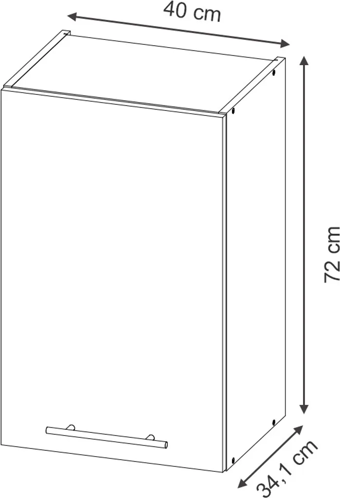 Vicco Pensile Fame-Line 40 cm Blu Scuro Lucido - Mobili Cucina Top - 3
