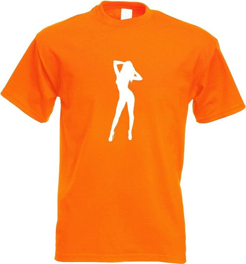 Kiwistar - T-Shirt - orange - y Girl Motiv Bedruckt Funshirt Design Print - mit Motiv Bedruckt - Funshirt Design - Sport - Freizeit - Herren - XXL