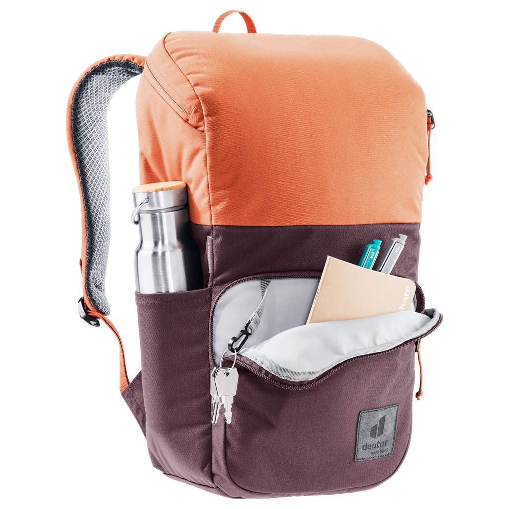 Deuter Umhängetasche Escape I – Farbe Aubergine-Coral, 35 Liter, Maße 45x24x36 Cm