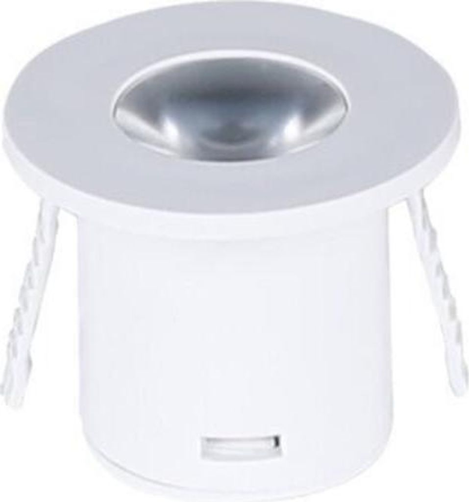 Mini Spot LED Encastrable 1W 90° Rond Blanc - Blanc Chaud 2300K - 3500K