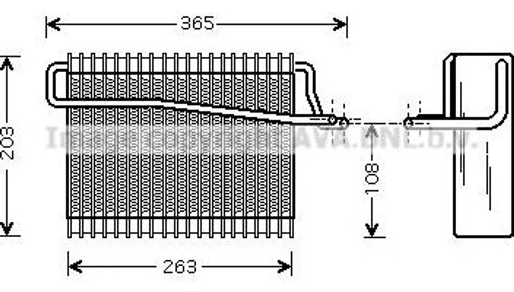 Évaporateur climatisation de rechange pour circuits de chauffage 306
