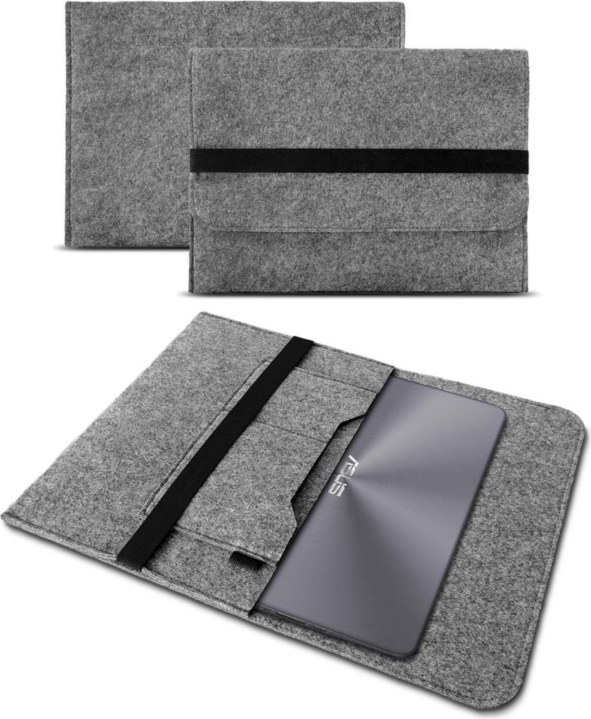 Filz Hülle für Asus Vivobook Pro 16 / 16X Laptop Tasche Sleeve Cover SchutzhülleFarbe:Grau