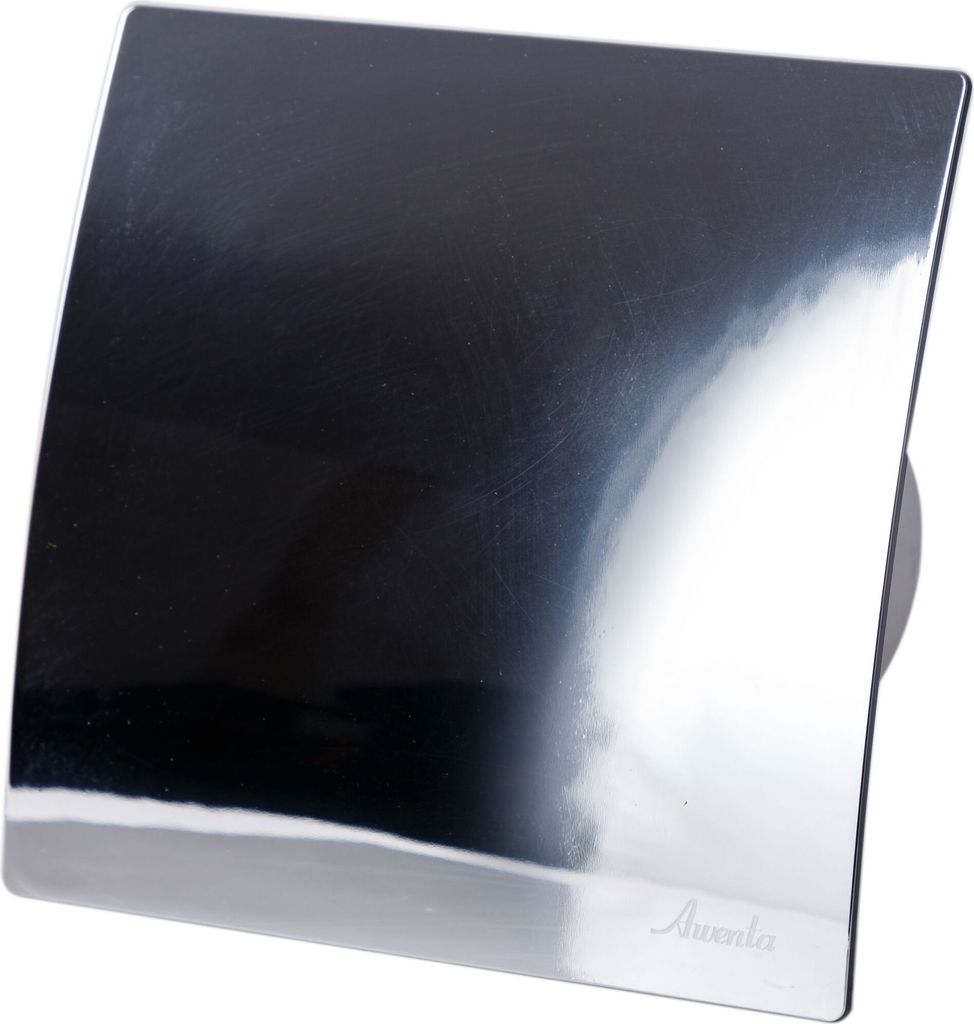 Axialer Kleinraumventilator mit Nachlauf & Hygrostat System Silent Escudo Chrom 125 H