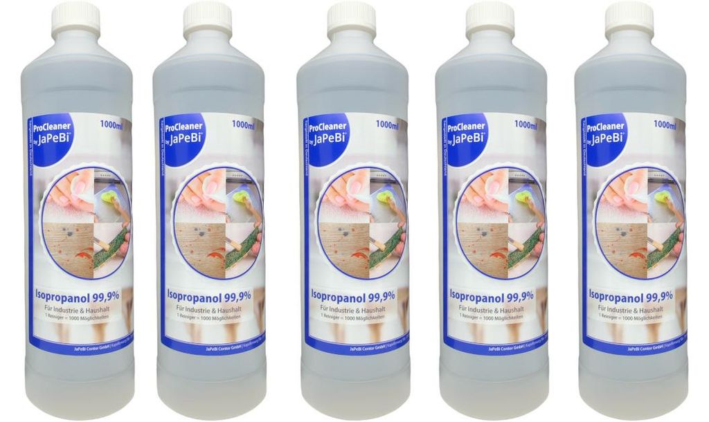 5x 1L Isopropanol 99,9% Isopropylalkohol 2-Propanol Produktbild 
