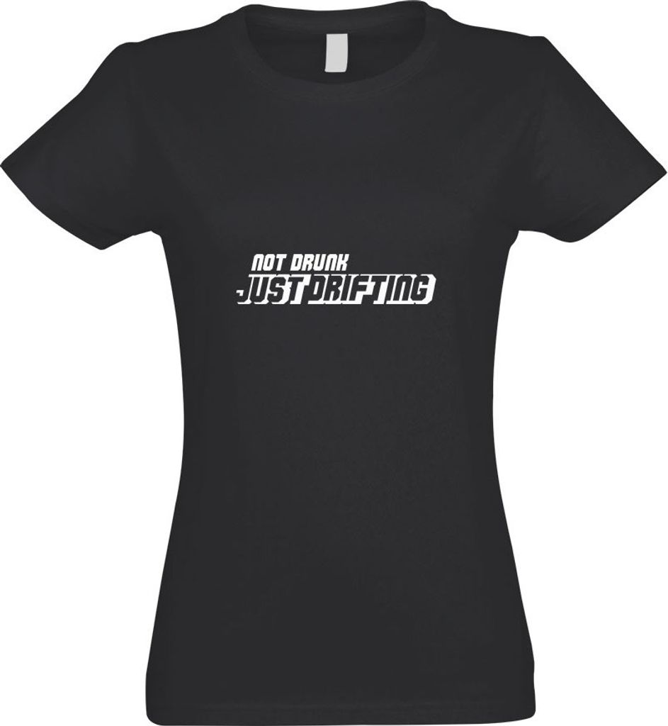 Kiwistar - T-Shirt tailliert - Damen - Graphit - Not Drunk - just Drifting - mit Motiv Bedruckt - Funshirt Design - Sport - Freizeit - Damen - S