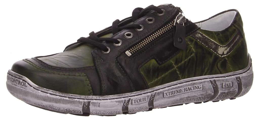 Krisbut Schnürhalbschuhe bequem in grün, Gr. 43 Produktbild 