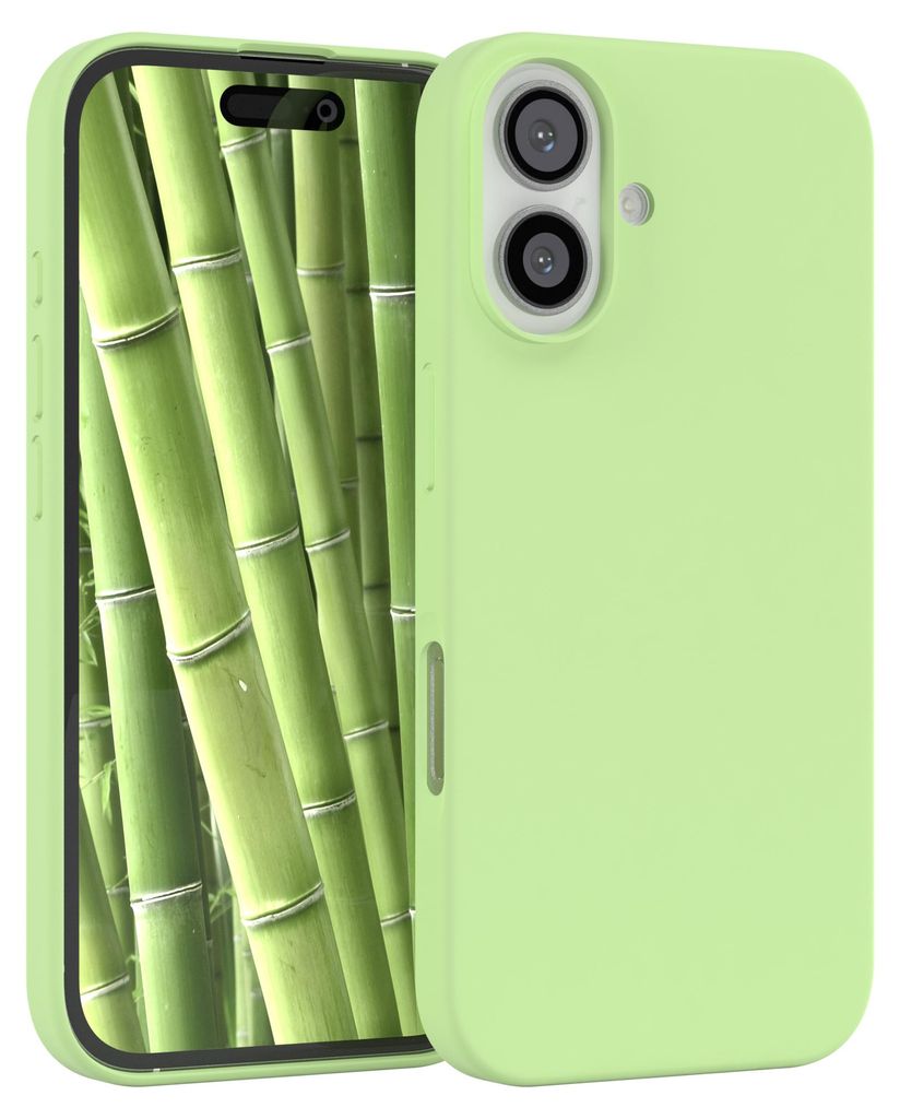 EAZY CASE Silikonhülle für Apple iPhone 16 Silikon Backcover Schutz in Grün