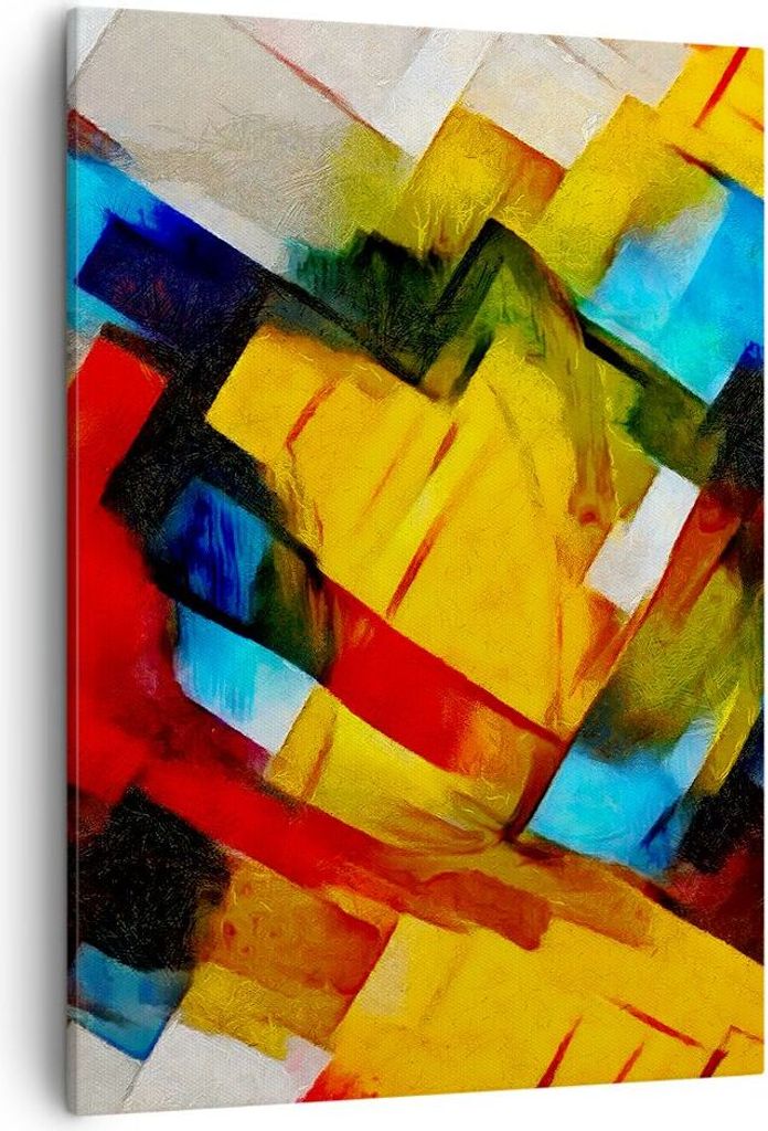 Bild auf Leinwand - Leinwandbild - Einteilig - Abstraktion modern - 50x70cm - Wand Bild - Wanddeko - Wandbilder - Leinwanddruck - Wanddekoration - ...