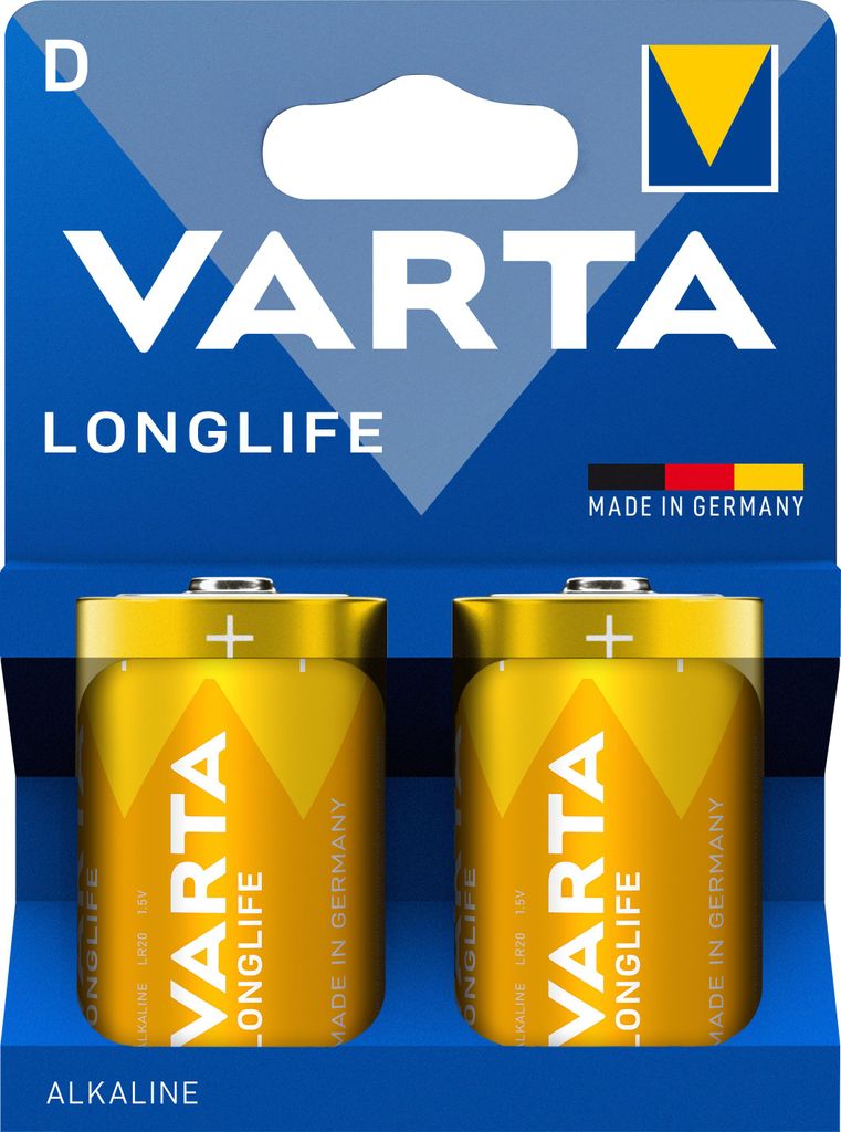 1x2 Varta Longlife Mono D LR 20
