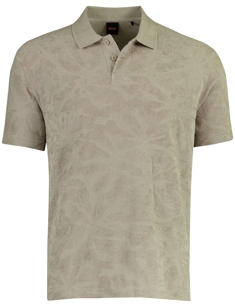 Grijs BOSS Orange Poloshirt mit Struktur