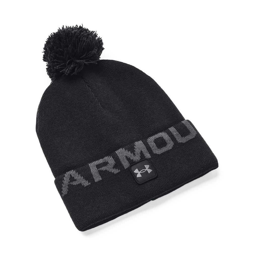 UNDER ARMOUR Halftime Fleece Bommelmütze Herren 001 - black/pitch gray/pitch gray