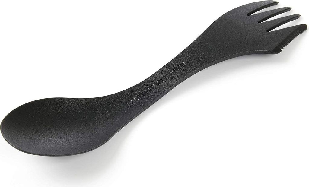 Light My Fire Spork Original Campingbesteck - Outdoor Besteck to Go - 17cm BPA Frei Plastik Besteck für Unterwegs - Schwarz - Wiederverwendbares B...