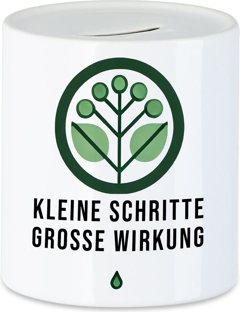 Kleine Schritte Große Wirkung Spardose Umwelt Sustainability Green Energy Grüne Wende Nachhaltigkeit Klimawandel