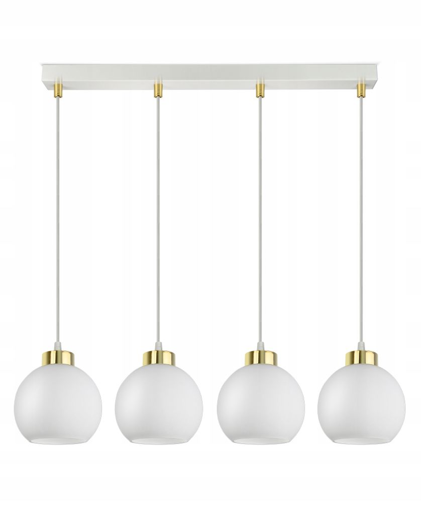 Lampa Wisząca Sufitowa Żyrandol Biała Szklane Kule White Zdjęcie produktu 