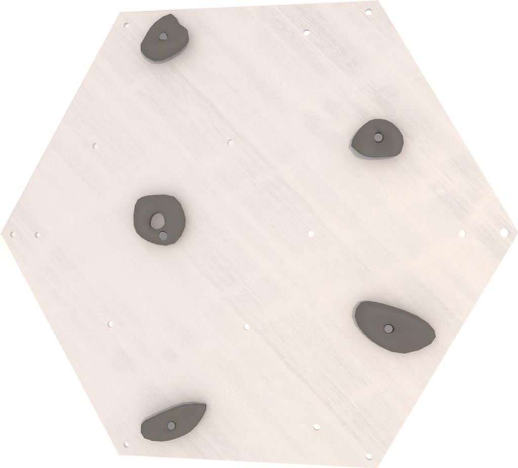 Kinder-Kletterwandset - Weiß und Grau, bis 100 kg